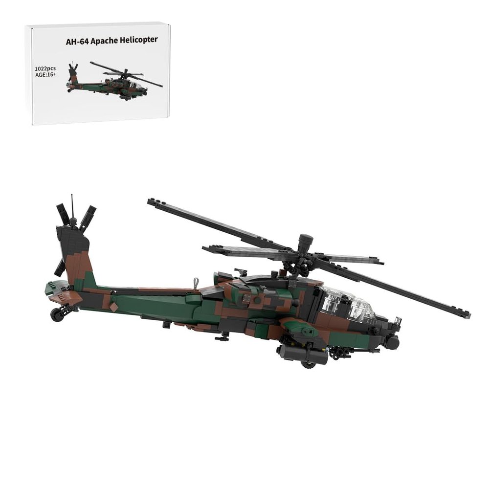 XMBRICDIYY Helicopters Building Blocks Set, AH-64 Comanche Military Stealth Helicopters, Collectible Military-Themed Model, Designed by AceBricks (1006PCS)
