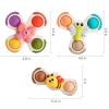 ALASOU 3PCS Pop Suction Cup Spinner Sensory Airplane Travel Toys for 1 2 Year Old Boy Girl Birthday Gift|Novelty Spinning Tops Easter Basket Stuffers for Toddlers Infant|Baby Bath Toy Kids Ages 1-3 view 2