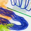 15PCS Blue Bead Necklace, 4th of July Beads Necklaces Accessories, 33" Festival Party Parade Throw Beads Necklace Costume, Blue Beaded for Wedding Birthday Gender Reveal Party Supplies Decorations view 3