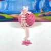 Articulated Dragon and Dragon Egg, 3D Printed White and Pink Cherry Blossom Dragon, 12" Fidget ADHD AutismToy, Executive Desk Toy IHWD068-PE view 3