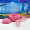 Articulated Dragon and Dragon Egg, 3D Printed White and Pink Cherry Blossom Dragon, 12" Fidget ADHD AutismToy, Executive Desk Toy IHWD068-PE view 4
