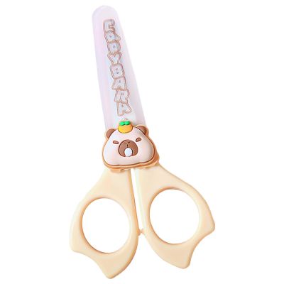 Cute Capybara Scissors, Children's Scissors - Capybara - Skimmed Typing Scissors for Children - Activities for Children, Non-Slip Grip Students