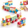 TIGERHU Wooden Train Set | Educational Building Toys with Snap-On Design, Eco-Friendly Solid Wood Tracks & Non-Toxic Materials for Ages 3-8 view 1