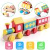 TIGERHU Wooden Train Set | Educational Building Toys with Snap-On Design, Eco-Friendly Solid Wood Tracks & Non-Toxic Materials for Ages 3-8 view 2