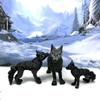 3pcs Articulating 3D Printed Wolf, Black Articulating Posable Wolf, Fidget ADHD AutismToy, Stress Relief, Executive Desk Toy IHWW001-SET view 1
