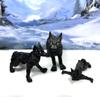 3pcs Articulating 3D Printed Wolf, Black Articulating Posable Wolf, Fidget ADHD AutismToy, Stress Relief, Executive Desk Toy IHWW001-SET view 2
