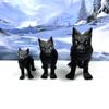 3pcs Articulating 3D Printed Wolf, Black Articulating Posable Wolf, Fidget ADHD AutismToy, Stress Relief, Executive Desk Toy IHWW001-SET view 3