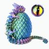 3D Printed Dragon Eggs with Dragon Inside, Easter Basket Essentials Stuffers, Mystery Crystal Dragon Easter Egg Fillers Toys, Articulated Fidget 3D Printed Animals, Surprise Gift view 1