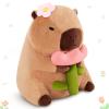 Achwishap Capybara Plush,Cute Plushies Capybara Stuffed Animals,Capybara Plush Toys,Kawaii Plushie Stuffed Toy with Flower Plushies Gifts for Kids Adults Birthday for Valentines,Brown 12 view 1