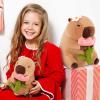 Achwishap Capybara Plush,Cute Plushies Capybara Stuffed Animals,Capybara Plush Toys,Kawaii Plushie Stuffed Toy with Flower Plushies Gifts for Kids Adults Birthday for Valentines,Brown 12 view 4