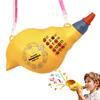 Toys for 3 Years Old Boy Girl Birthday Gift, Music Animal Caller Toy with 30 Realistic Animal Sounds, Early Learning Toy for Kids Todlers with 8" Horn and 3-Level Lights (Orange - Conch) view 1