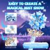 CaptainWiz Light Up Frozen Snowflake Wand with Spray & Music 2PCS Princess Magic Toy Wands for Kids Girls Cosplay Birthday Party Favors, Blue view 4
