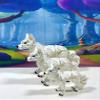 3pcs Articulating 3D Printed Wolf, White Articulating Posable Wolf Toy, Fidget ADHD AutismToy, Stress Relief, Executive Desk Toy IHWW001-SET-WHT view 2