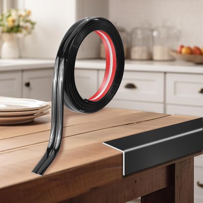0.8 Inch x 10 Feet Wall Corner Protector Peel and Stick Corner Trim Molding Strip Self Adhesive Wall Edge Protectors Guards for Edge Ceiling, Black