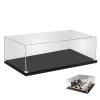 Clear Acrylic Display Case Black Base, 30x40x55cm/12x16x22in, High Transparency Stackable Showcase Box, Dustproof Display Case for Collectibles Organizer, Retail Display, Home Decor view 1