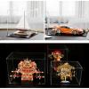 Clear Acrylic Display Case Black Base, 30x40x55cm/12x16x22in, High Transparency Stackable Showcase Box, Dustproof Display Case for Collectibles Organizer, Retail Display, Home Decor view 2