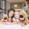 Achwishap Capybara Plush,Cute Plushies Capybara Stuffed Animals,Capybara Plush Toys,Kawaii Plushie Stuffed Toy with Dinosaur Hat Plushies for Kids Adults Birthday Valentines Gifts,Brown 12 view 3