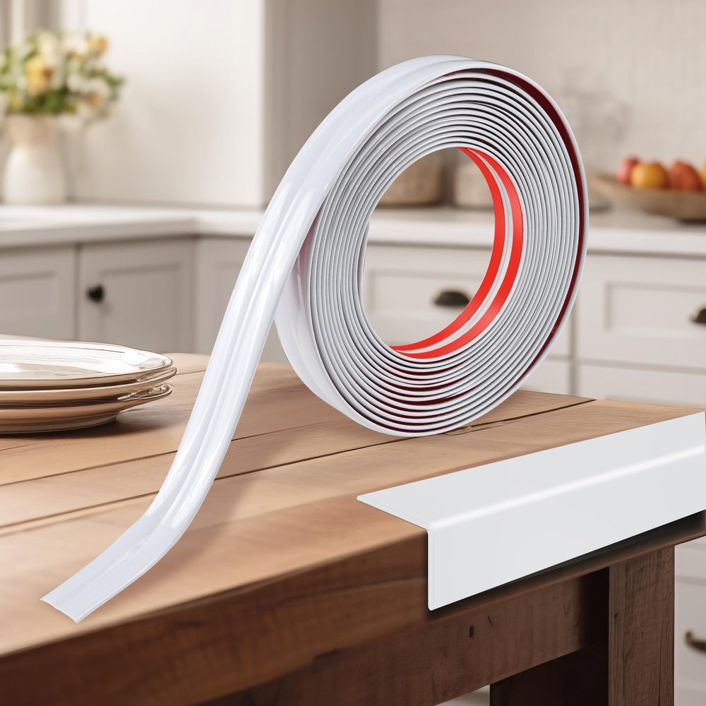 0.8 Inch x 30 Feet Wall Corner Protector Peel and Stick Corner Trim Molding Strip Self Adhesive Wall Edge Protectors Guards for Edge Ceiling, White