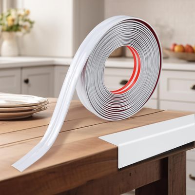 0.8 Inch x 40 Feet Wall Corner Protector Peel and Stick Corner Trim Molding Strip Self Adhesive Wall Edge Protectors Guards for Edge Ceiling, White