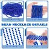 100 PCS Blue Mardi Gras Beads Necklaces, 33" Metallic Patriotic Carnival Beaded, 4th of July Costume Necklaces Bulk, Mardi Gras Accessories Set for Gender Reveal Parade Throws Party Decorations view 3