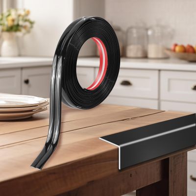 0.8 Inch x 30 Feet Wall Corner Protector Peel and Stick Corner Trim Molding Strip Self Adhesive Wall Edge Protectors Guards for Edge Ceiling, Black