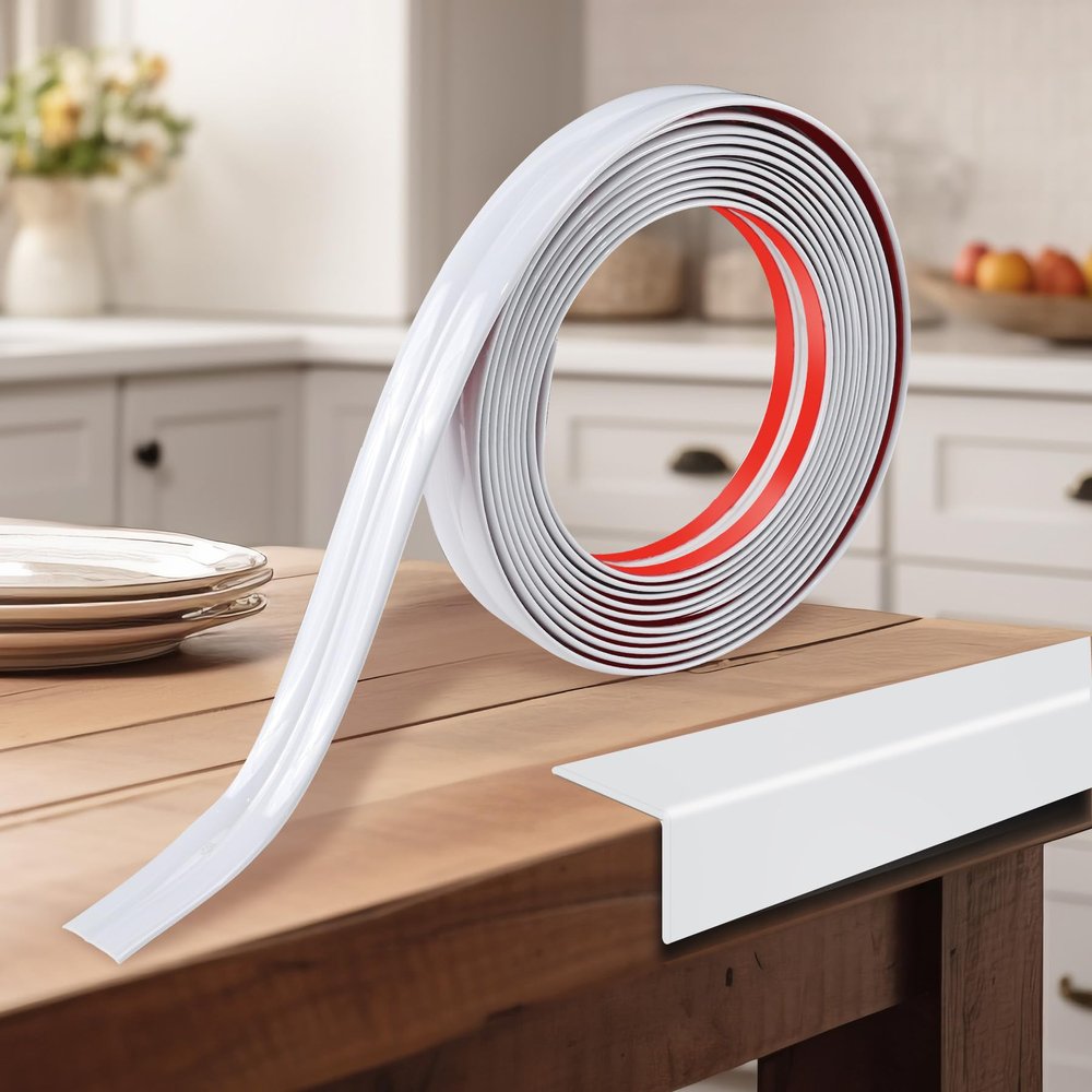 0.8 Inch x 20 Feet Wall Corner Protector Peel and Stick Corner Trim Molding Strip Self Adhesive Wall Edge Protectors Guards for Edge Ceiling, White