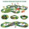 ToyFuntasy Dinosaur Track Toys for Kids - Best Birthday Gifts for 3 4 5 6 7 Year Old Boys, Flexible Race Car Track Set with Light & Sound, Create a Dino World Adventure view 2
