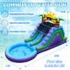 26ft(L) Commercial Grade Water Slide for Adults Kids(Double Slides&Big Splash Water Pool),Heavy Duty PVC Inflatable Adult Water Slide with UL Blower Great for Outdoor Backyard,26x12x14ft view 2