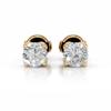 1-4 CT Round Stud Earrings 925 Sterling Silver & 10K 14K 18K Solid Gold Christmas Gift for Women (Solitaire, Stone Weight : 1 Carat) view 3