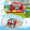 BOUNTECH Inflatable Bounce House with Ball Pit, Ice Cream Themed Kids Bounce House with Slide, Ring-toss, Jumping, Basketball Hoop, Bouncy House for Kids Indoor Outdoor Backyard Birthday Party Gifts view 2