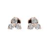 1-4 CT Round Stud Earrings 925 Sterling Silver & 10K 14K 18K Solid Gold Christmas Gift for Women (3 Stone, Stone Weight : 3 Carat) view 1
