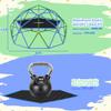 Gardenature 10FT Climbing Dome with Hammock, Outdoor Jungle Gym for Kids, Geometric Dome Climber Supporting 880 Lbs Anti-Rust Metal Outdoor Play Structure ASTM Approved Blue & Green view 2