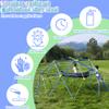 Gardenature 10FT Climbing Dome with Hammock, Outdoor Jungle Gym for Kids, Geometric Dome Climber Supporting 880 Lbs Anti-Rust Metal Outdoor Play Structure ASTM Approved Blue & Green view 3