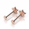 1-4 CT Round Stud Earrings 925 Sterling Silver & 10K 14K 18K Solid Gold Christmas Gift for Women (5 Stone, Stone Weight : 4 Carat) view 4