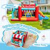 BOUNTECH Inflatable Bounce House with Ball Pit, Ice Cream Kids Bounce House with Slide, Ring-toss, Basketball Hoop, 480W Blower, Bouncy House for Kids Indoor Outdoor Backyard Birthday Party Gifts view 2