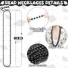 VLUV 36Pcs Black Bead Necklace, 33 Inch Grad Supplies, Graduation Bead Necklace Accessories Halloween Party Favors for Black Party Stuff Graduation Celebration Decorations Halloween Parade Decor view 2