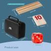 AEEMISEI 6 Players Rummy Cube Game with 6 Wooden Card Stands, 160 Colorful Rummy Cards, Exquisite Portable Box and Velvet Bag, Suitable for Family Gatherings and Travel Game Sets view 3