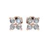 1-4 CT Round Stud Earrings 925 Sterling Silver & 10K 14K 18K Solid Gold Christmas Gift for Women (4 Stone, Stone Weight : 3 Carat) view 1