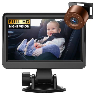 Baby Car Mirror, 4.3in HD Baby Car Camera Night Vision, Safety Car Seat Mirror Camera with 178 Wide View, Easily Observe The Babys Move