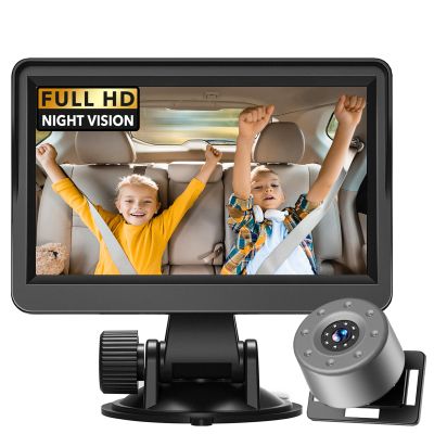 Baby Car Camera for Backseat, 4.3in Baby Car Mirror Camera with 178 Wide View, HD Night Vision Function, Safety Rear Facing Car Set Monitor for Infants Kids Toddlers