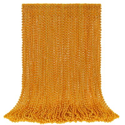 36Pcs Halloween Party Favors, 33 Inch Orange Bead Necklace, Halloween Bead Necklaces Accessory Sets Festival Orange Accessories for Halloween Parade Celebrations Decorations Holiday Party Supplies