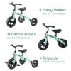 YGJT 3 in 1 Tricycle for Toddlers Age 2-5 Years Old, Folding Kids Balance Bikes with Adjustable Seat and Removable Pedal, Ride-on Toys for Infant, Gift for Baby Boys Girls Birthday (Mint Green) view 4