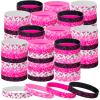 Patelai 100 Pcs Breast Cancer Awareness Bracelets Pink Ribbon Breast Cancer Awareness Silicone Wristbands Black Party Favors Gifts for Women Accessories(Black Pink) view 1