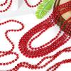 36Pcs Bead Necklace, 33 Inch Red Beaded Necklace Party Accessories, Red Christmas Party Supplies Valentine Favors for Christmas Parade Celebrations Decorations Valentines Day Dinner Dance Party Decor view 4