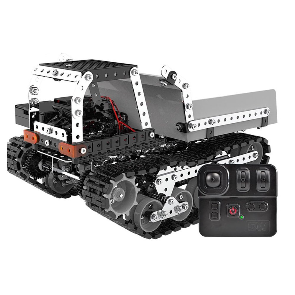 StrucToys RC Mechanical Dump Truck Model Set 3D Metal Puzzle for Adult Teens 934pcs Assembly Model kit 10CH 2.4G Remote Control Vehicle