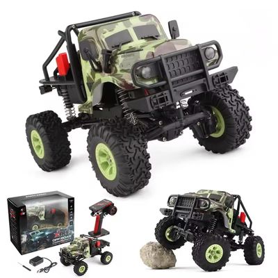 Actualia 1:18 Scale RC Rock Crawler with LED Lights, 2.4GHz Remote Control 4WD Climbing Vehicle, High Speed 9 KM/H All Terrain Off-Road Truck Climbing Buggy RTR for Adults