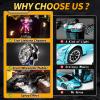 1:10 Big Size Transform RC Car, Gesture Sensing Transformation 2.4GHz Remote Control Car, One Button Deformation to Robot with LED Lights, Transforming Toy Cars Gift for Kids Age 8-12 Years Old Boys view 3