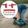 1/16 RC Car Steering Assembly RC Vehicle Parts Stylish Easy to Install with Bearings Metal for 16101 02 03 04 16201 16106, Red view 3