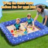 59" x 59" Inflatable Kids Sandbox with Cover - Easy Assembly Outdoor Sandbox, Large Capacity Kids Sand Box Pit for Backyard Garden, Summer Toys Gift for Boys Girls Ages 3-8 view 2