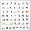 100Pcs Cartoon Zebra Stickers, Waterproof Zebra Sticker for Water Bottle Laptop Phone Cases Planner Skateboard Luggage Helmet Party Favor Decor, Ideal for Adults Teens Teacher Rewards C2E6W- view 3